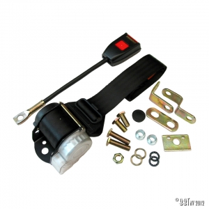 Universal seat belt - black e-marked, each