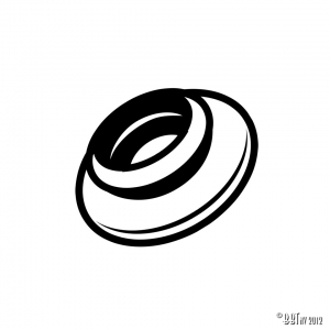 Rubber rear sway bar support, each