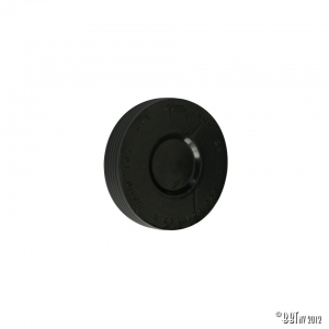 Plug for camshaft in engine case, rubber