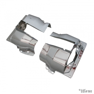 Cylinder cover, dual port, chrome