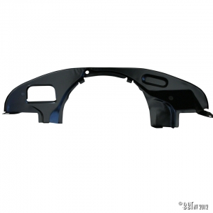 Sheet at front of engine, black, with oil cooler outlets