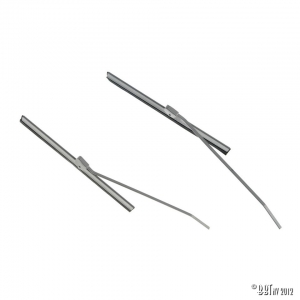 Wiper blade + arm, grey, pair, 18.50cm