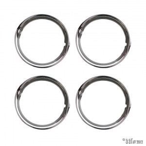 Outside, chrome wheel ring 14 inch, S/S