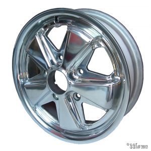 911 style wheel, polished 15 x 4.5 5 lug (5x130) ET +45