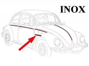 Wide moulding kit, polished stainless steel, 7 pieces
