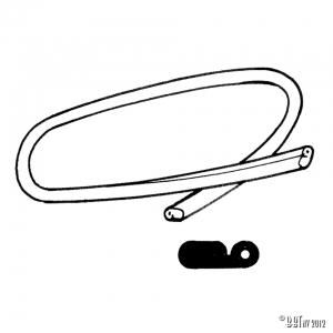 Seal between air vent nose grill and fender, as pair