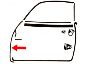 Door pillar seal, left, each