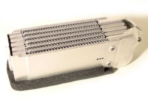 Stock style oil cooler dual intake